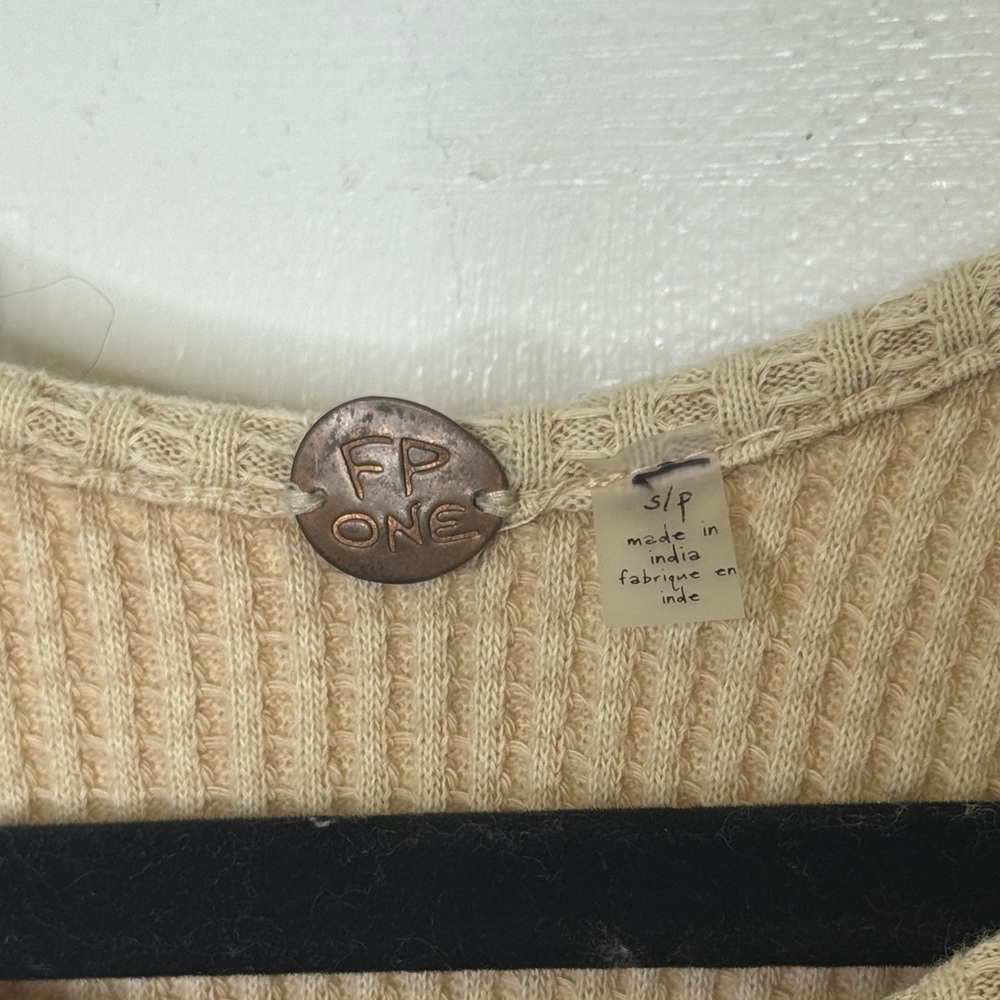 🤎 Free People FP One Ruched Knit Bodycon Dress S/P (Could fit up to large) Tan - Picture 2 of 8